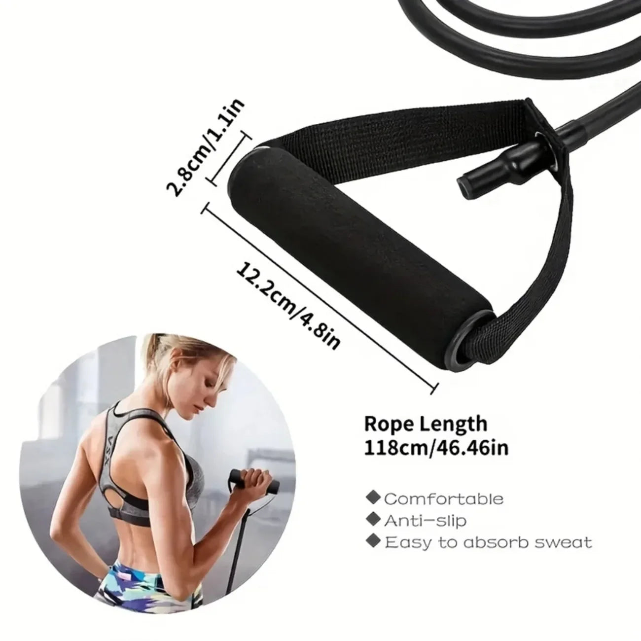 DIAMRI Resistance Band Set With Handles 3 Levels For Full Body Workout