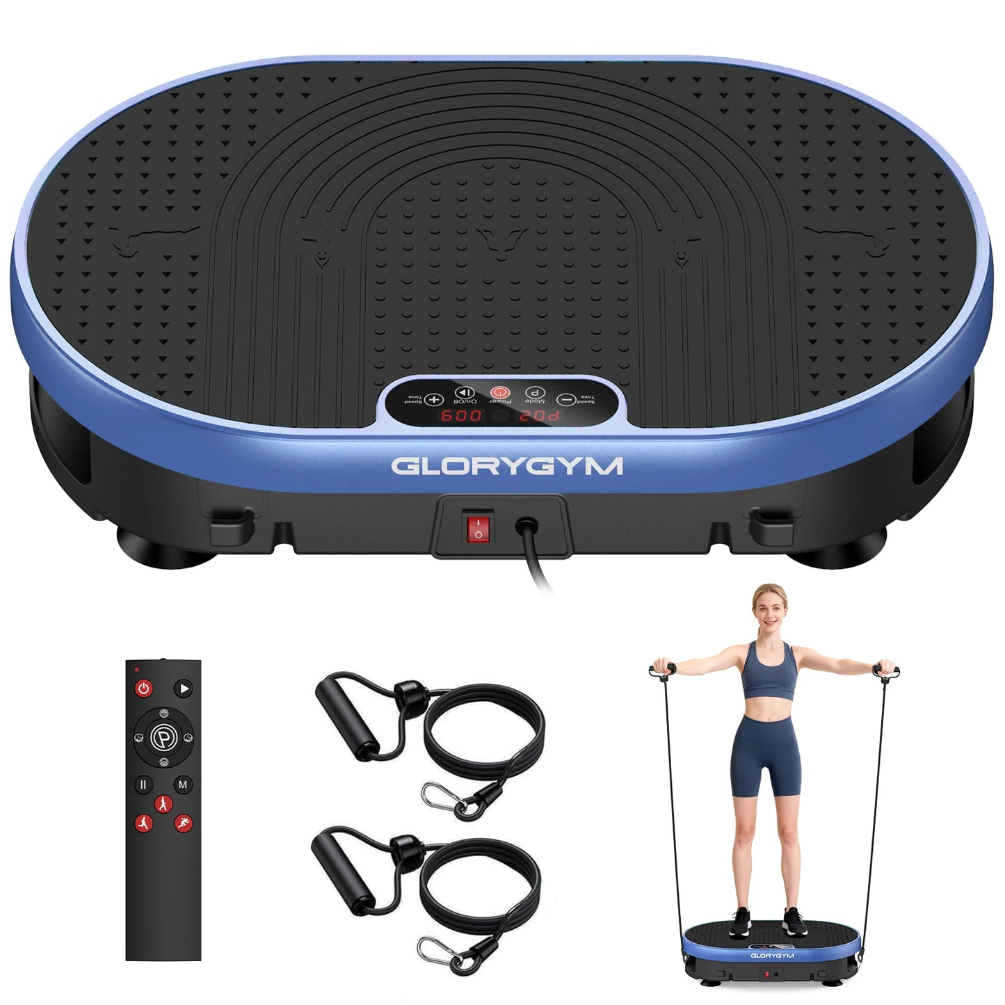 Vibration Plate Whole Body Exercise Machine 120 Levels Remote Control Home Gym