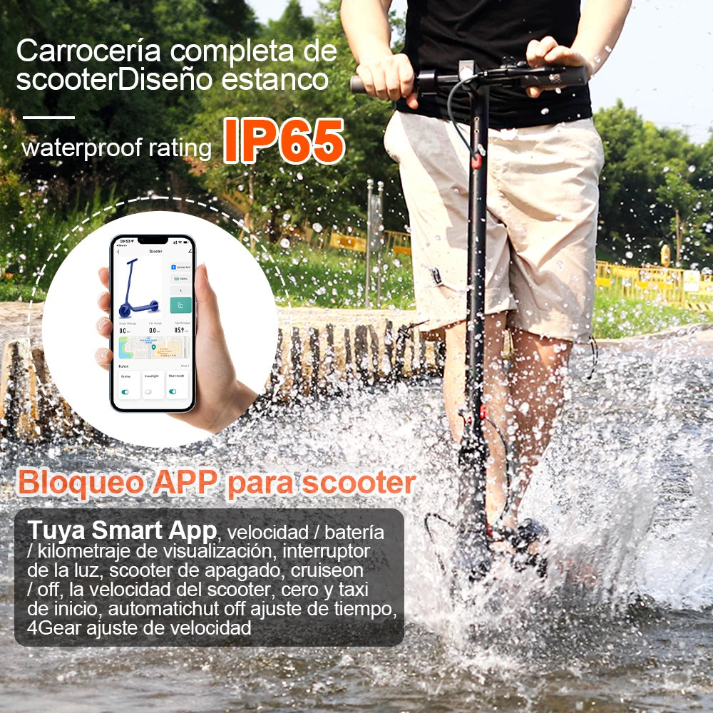 Ladped Electric Scooter 350W 19mph App Control Folding Waterproof
