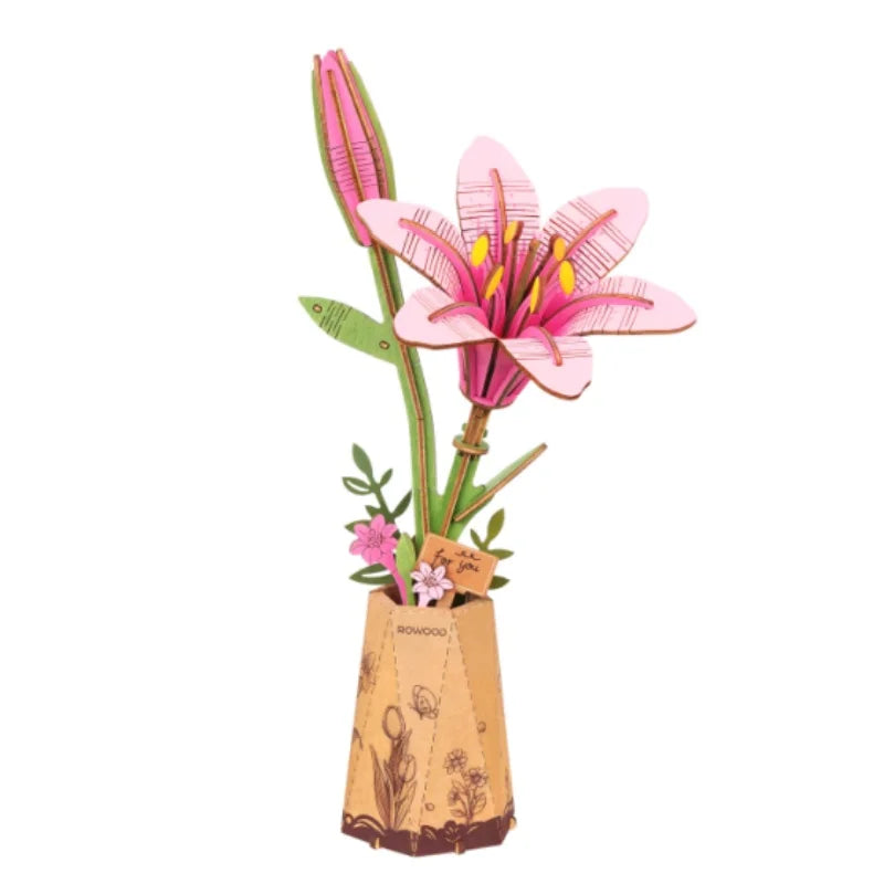 Robotime ROKR 3D Wooden Puzzle Flowers Bouquet Craft Kit
