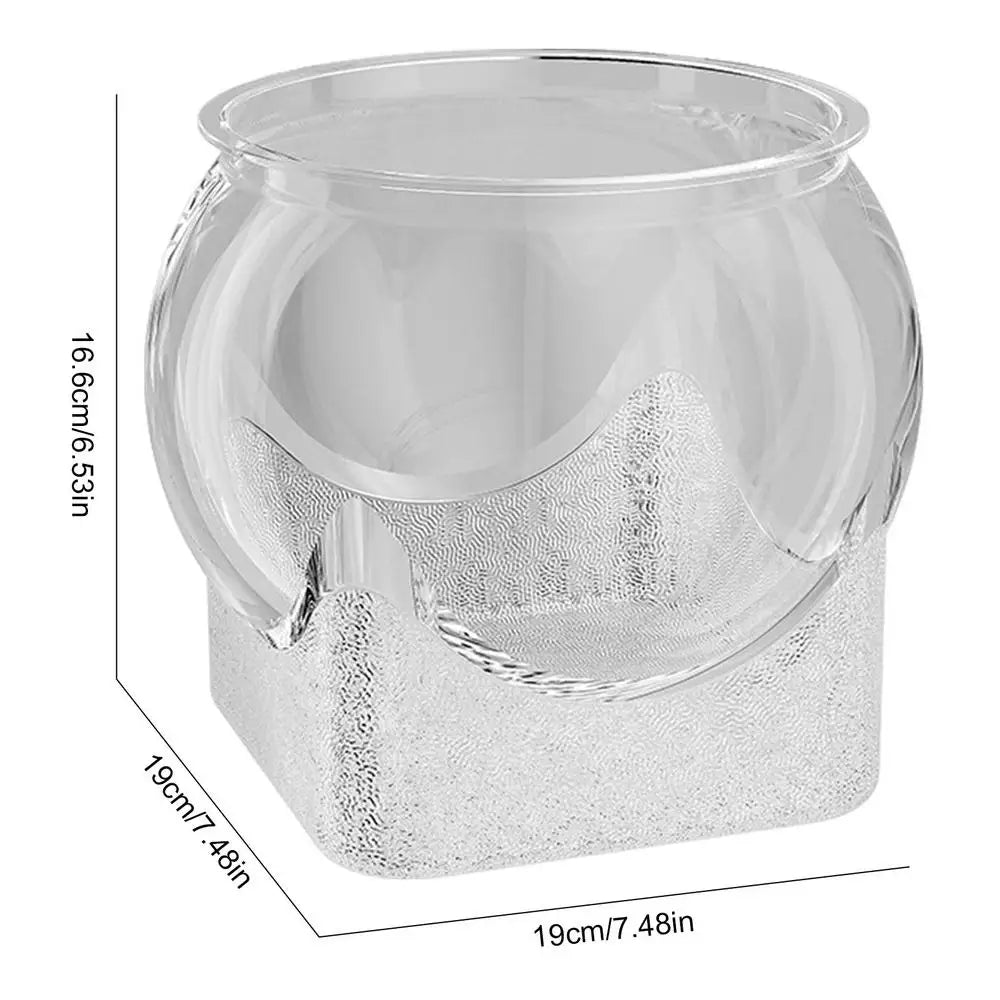 Ultra Clear Round Plastic Fish Bowl Removable 360 Degree View