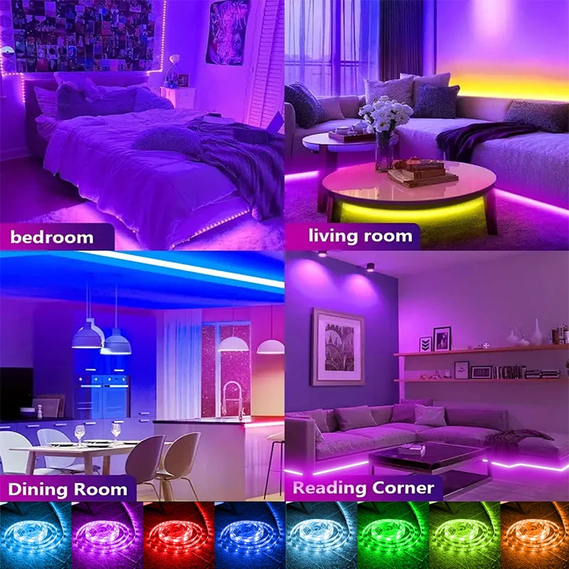 RGB 5050 LED Strip Lights With Bluetooth App Control 12V