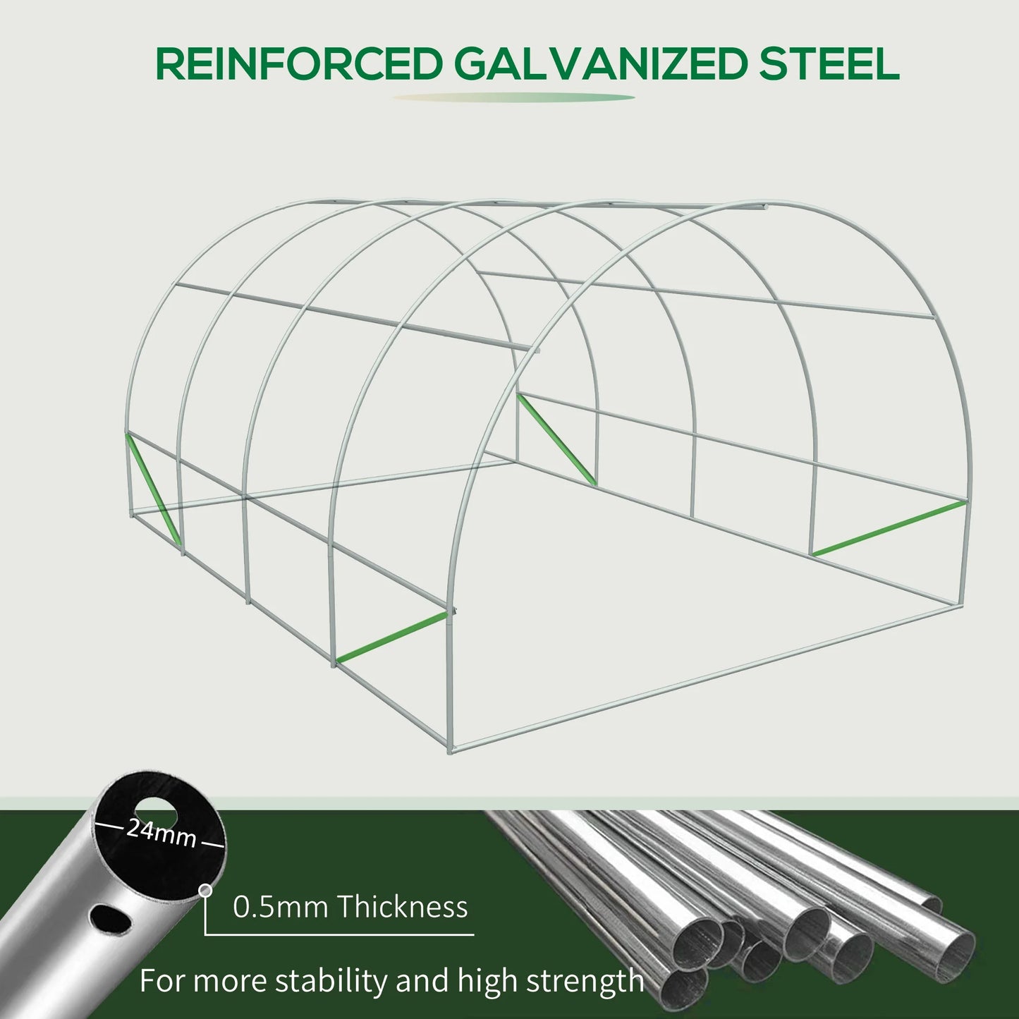 Outsunny Walk-In Greenhouse For Garden Plant Growth