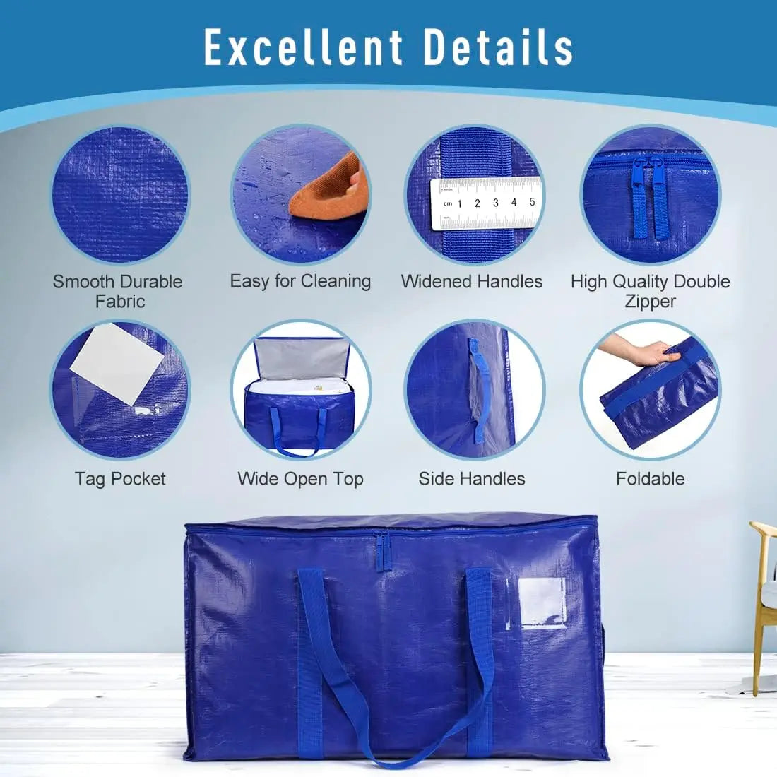 Extra Large Moving Bags Heavy Duty With Zippers And Handles