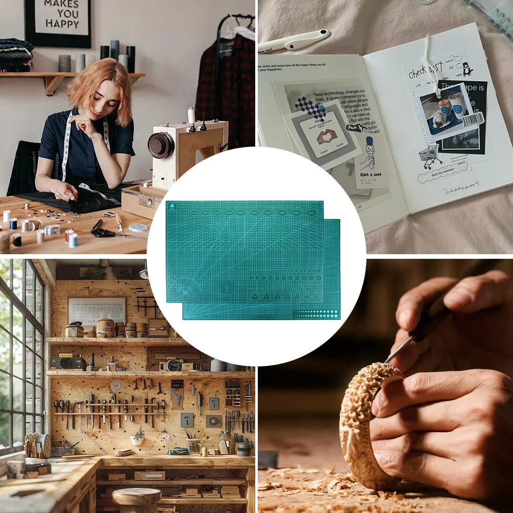 PVC Cutting Mat Double Sided Self Healing Gridded Cutting Pad