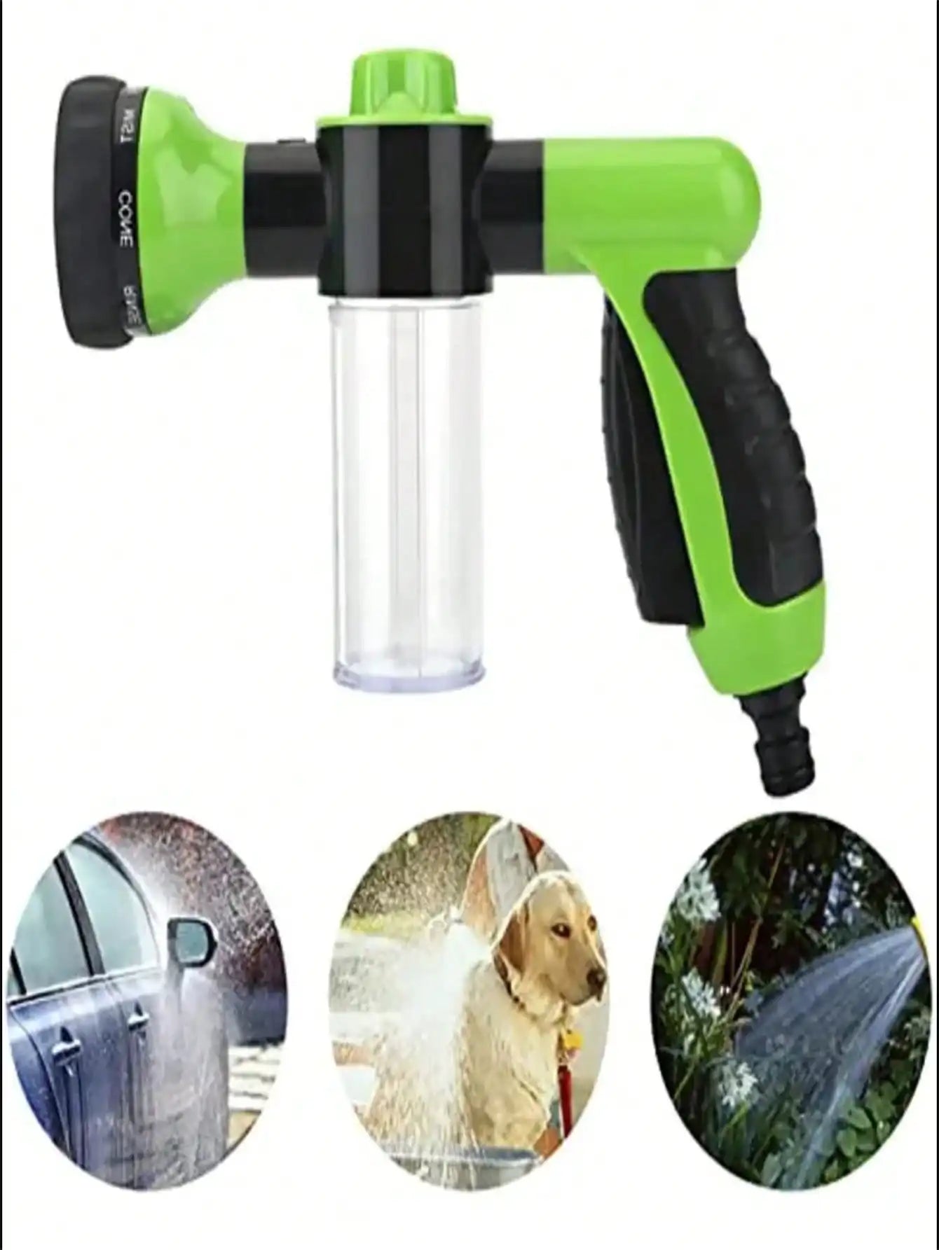 Car Wash Foam Sprayer With Soap Reservoir Garden Hose Nozzle