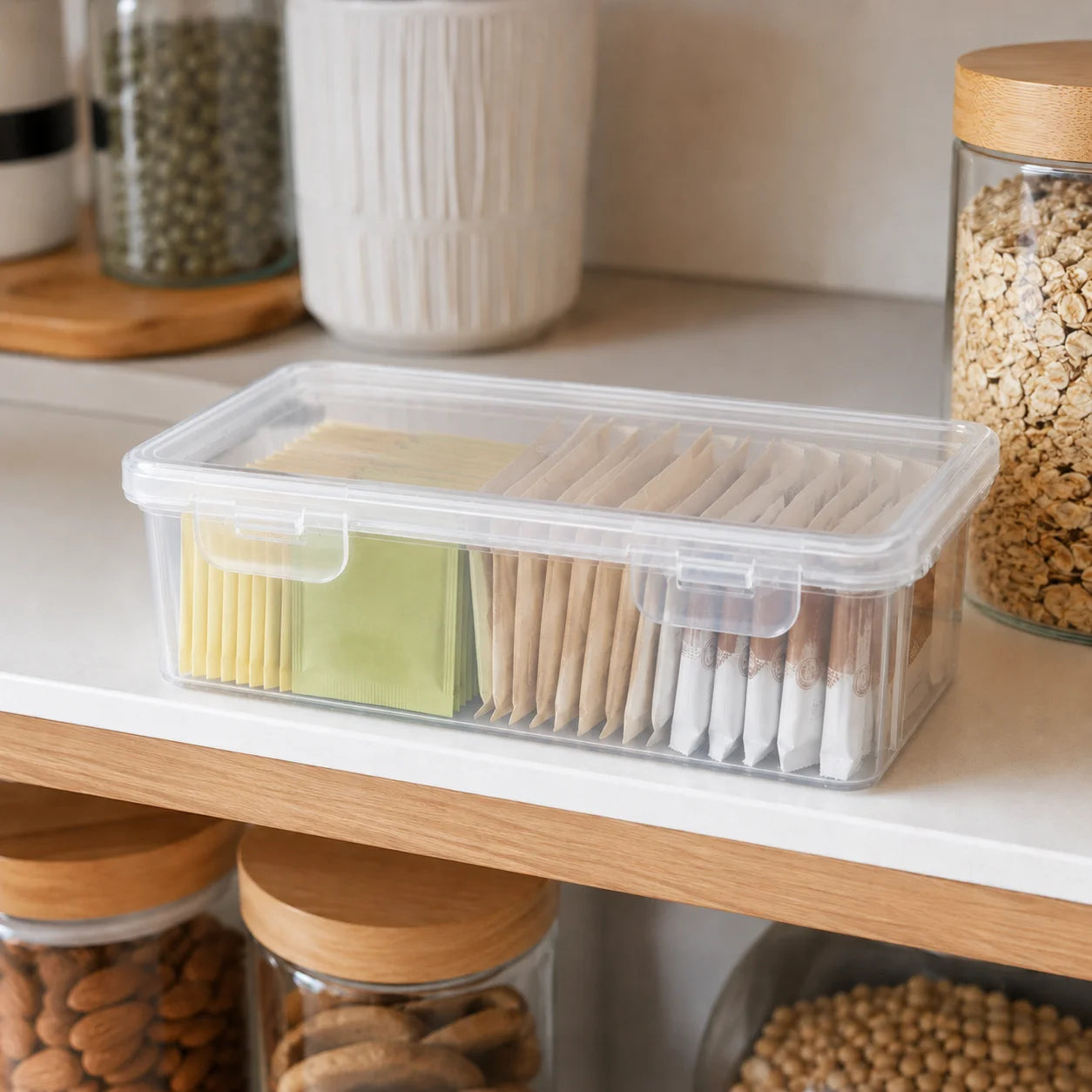 Clear Plastic Storage Boxes With Secure Lids Dust Proof Stackable