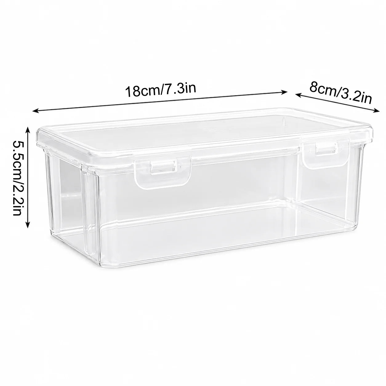 Clear Plastic Storage Boxes With Secure Lids Dust Proof Stackable