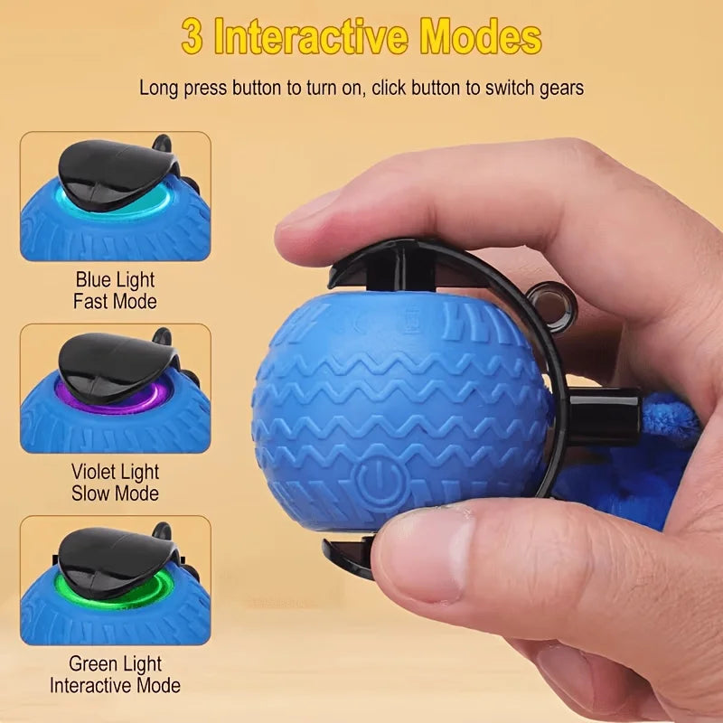 Automatic Rolling Ball Cat Toy With LED Light Motion Activated For Indoor Cats