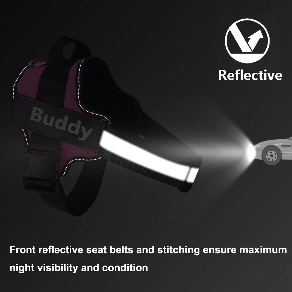 Bolux Personalized No Pull Reflective Dog Harness Vest All Sizes