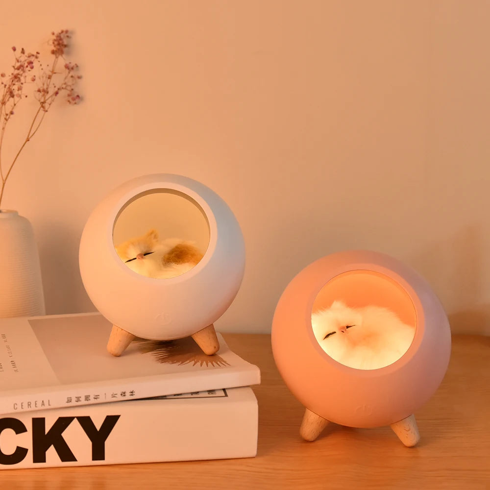 Brelong USB Cat House Touch Dimming LED Night Light