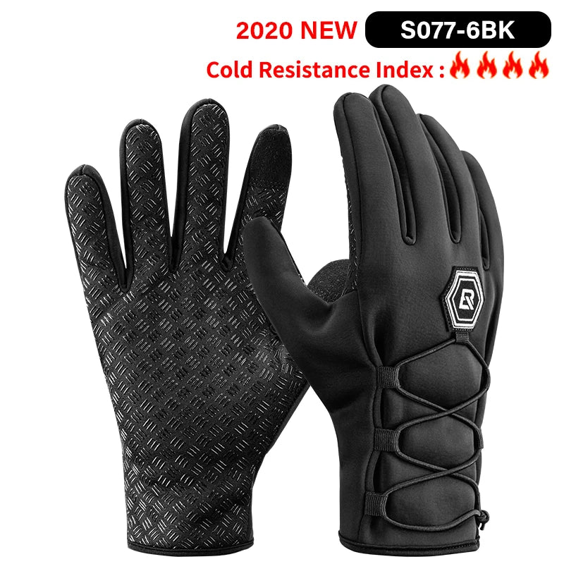 ROCKBROS Thermal Cycling Gloves Windproof Touchscreen Full Finger Shockproof