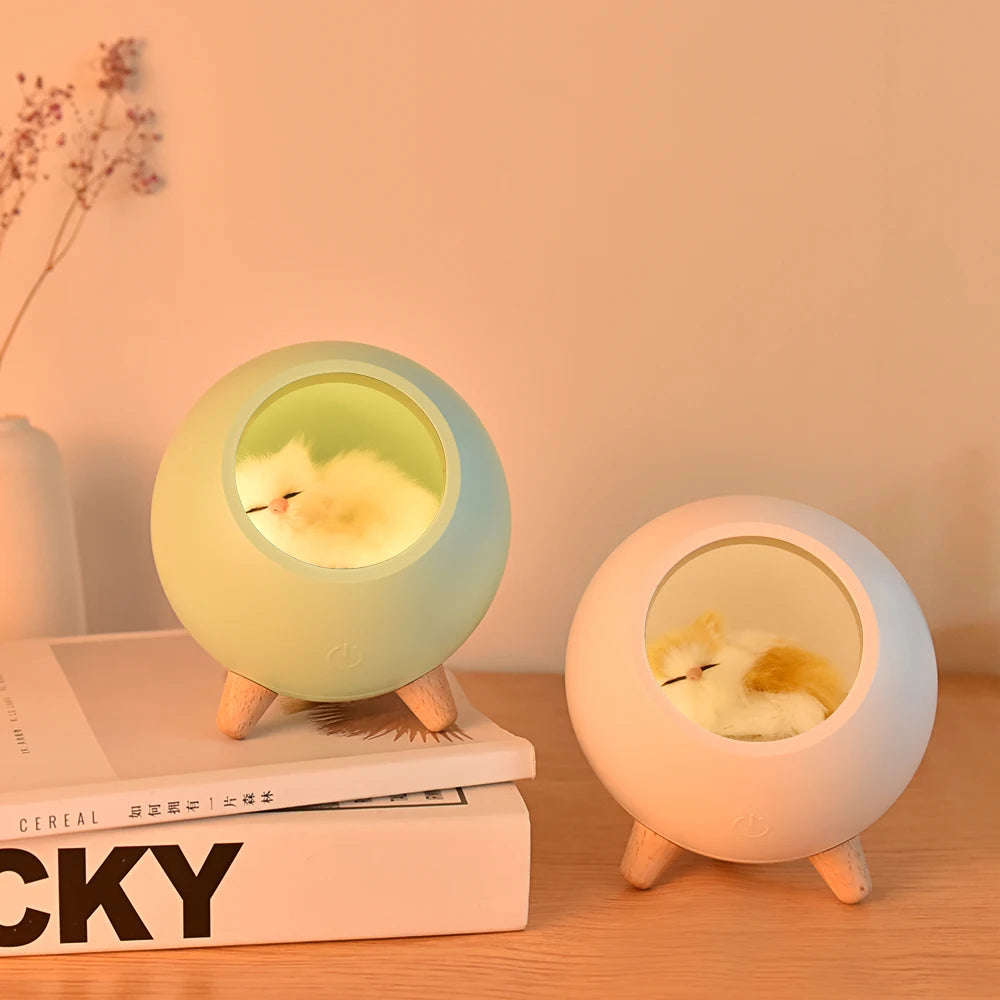 Brelong USB Cat House Touch Dimming LED Night Light