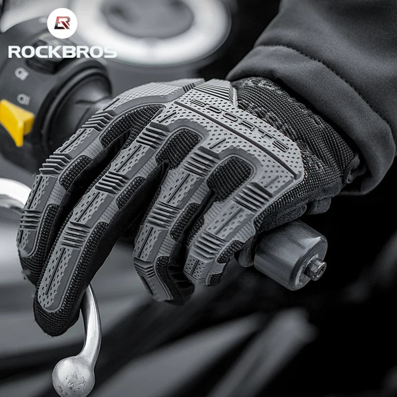 ROCKBROS Thermal Cycling Gloves Windproof Touchscreen Full Finger Shockproof