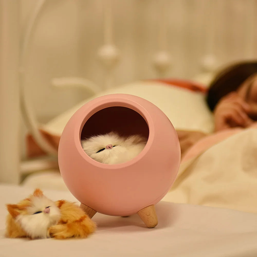 Brelong USB Cat House Touch Dimming LED Night Light