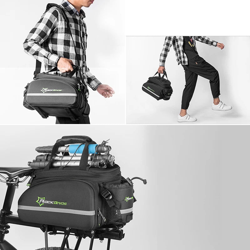 ROCKBROS 3 In 1 Bicycle Pannier Rack Bag Waterproof 35L