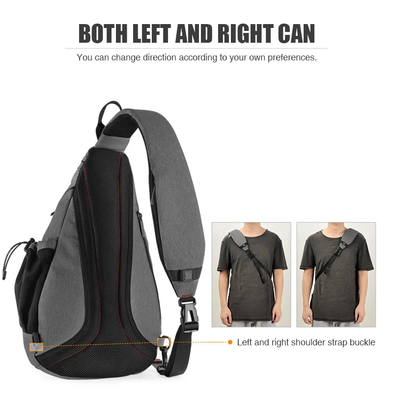 Mixi USB Charging One Shoulder Backpack Crossbody Bag For Men