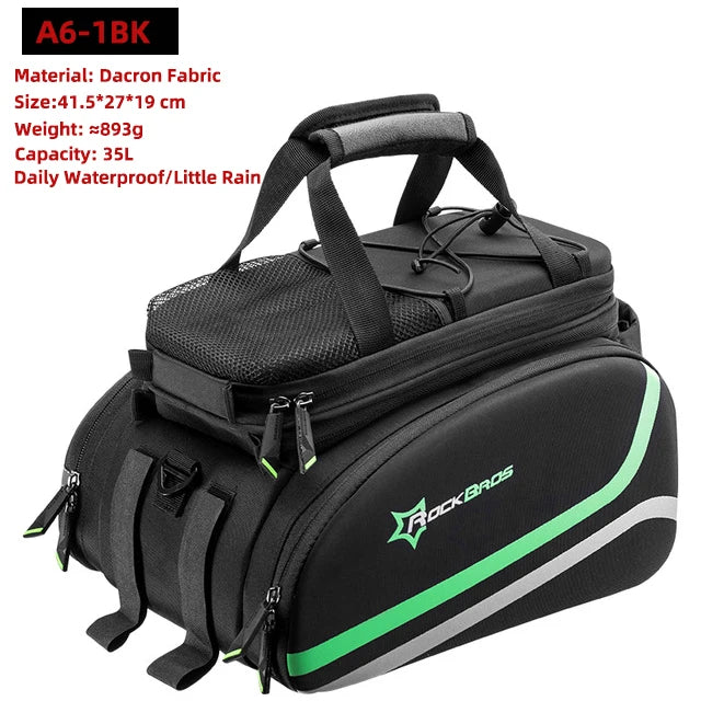 ROCKBROS 3 In 1 Bicycle Pannier Rack Bag Waterproof 35L