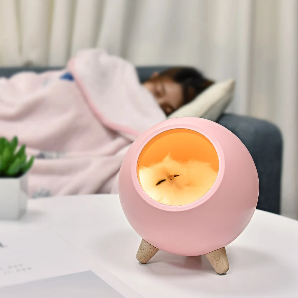 Brelong USB Cat House Touch Dimming LED Night Light