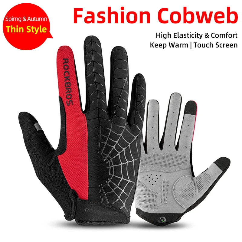 ROCKBROS Thermal Cycling Gloves Windproof Touchscreen Full Finger Shockproof