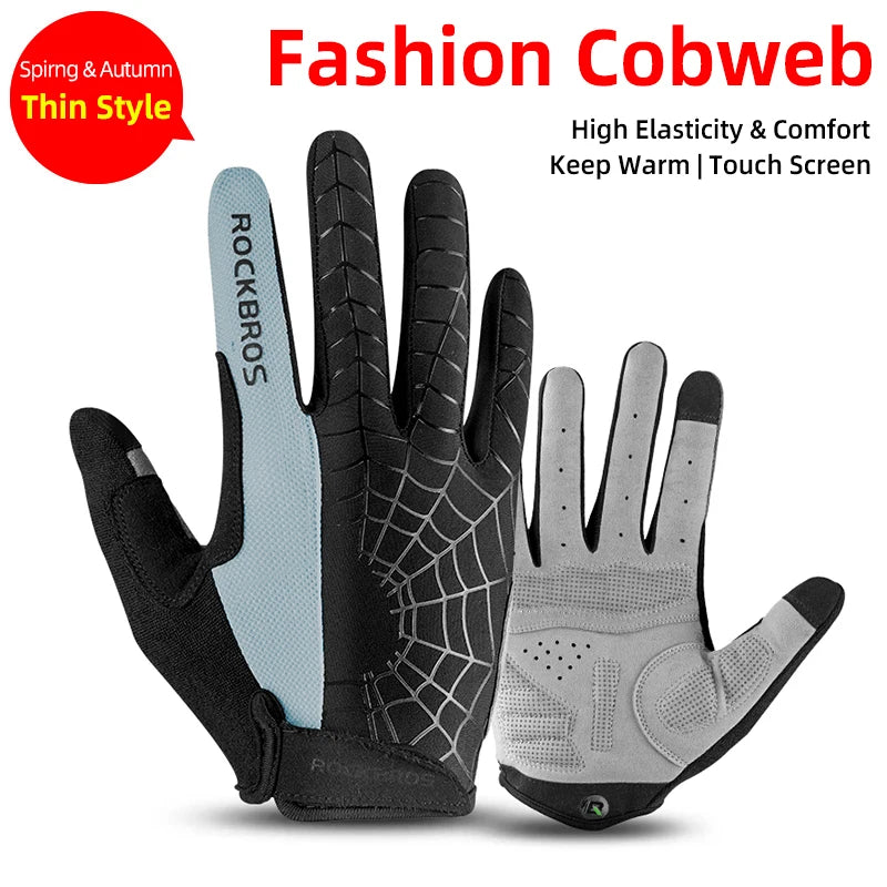 ROCKBROS Thermal Cycling Gloves Windproof Touchscreen Full Finger Shockproof