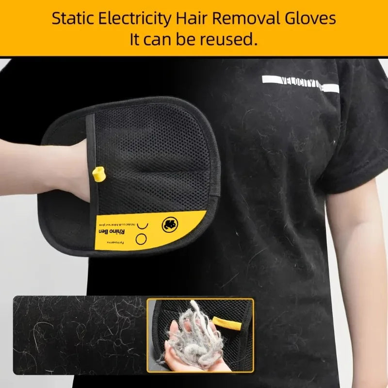 Pet Hair Removal Gloves Static Grooming for Dogs and Cats