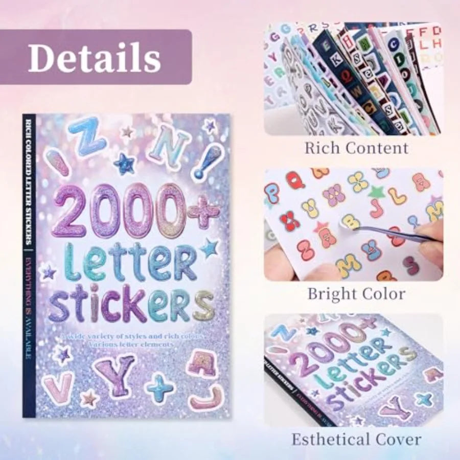 Alphabet Sticker Set Over 2000 Pieces for Journaling and Craft