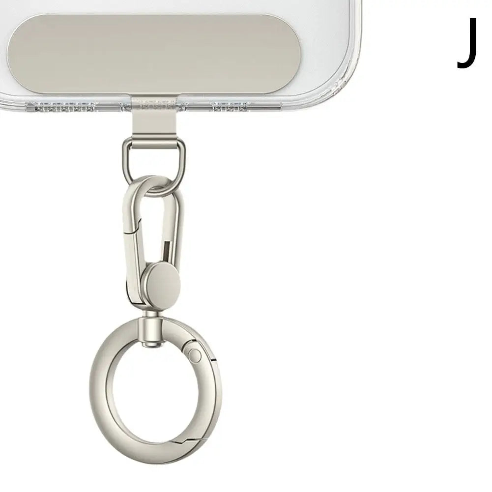 Metal Phone Lanyard With Rotatable Buckle And Steel Clip