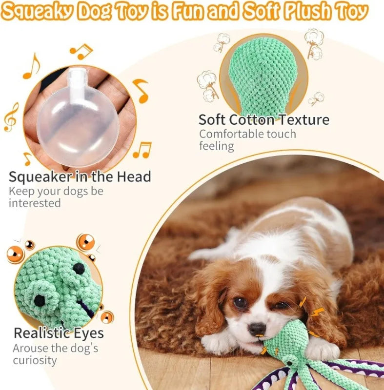 Ultra Soft Plush Squeaky Dog Toy For All Breeds Training Reward Gift