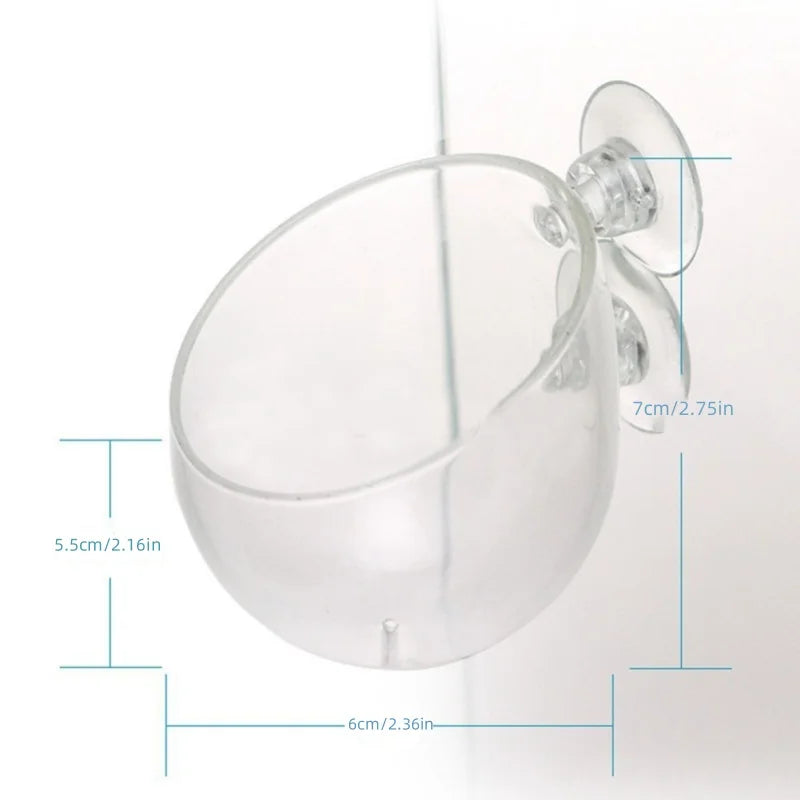 Aquarium Plant Cup With Suction Holder For Aquatic Decorations