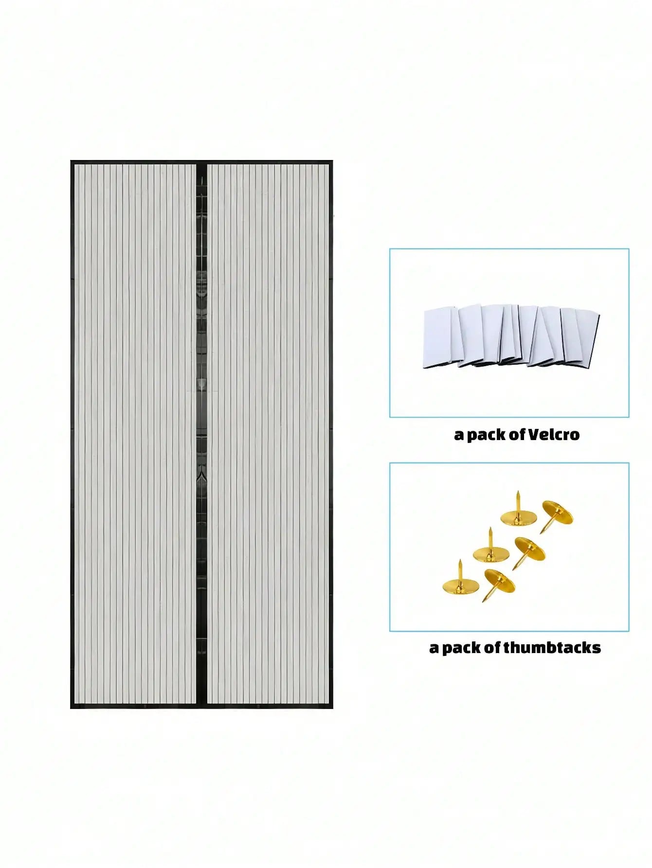 Breathable Magnetic Mosquito Screen Door With Automatic Sealing Hands Free