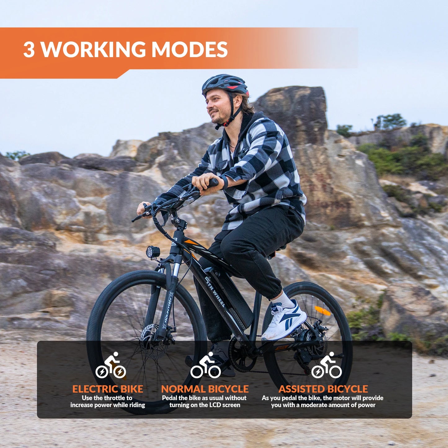 5TH WHEEL AB17 Electric Bike With 700W Motor Front Suspension