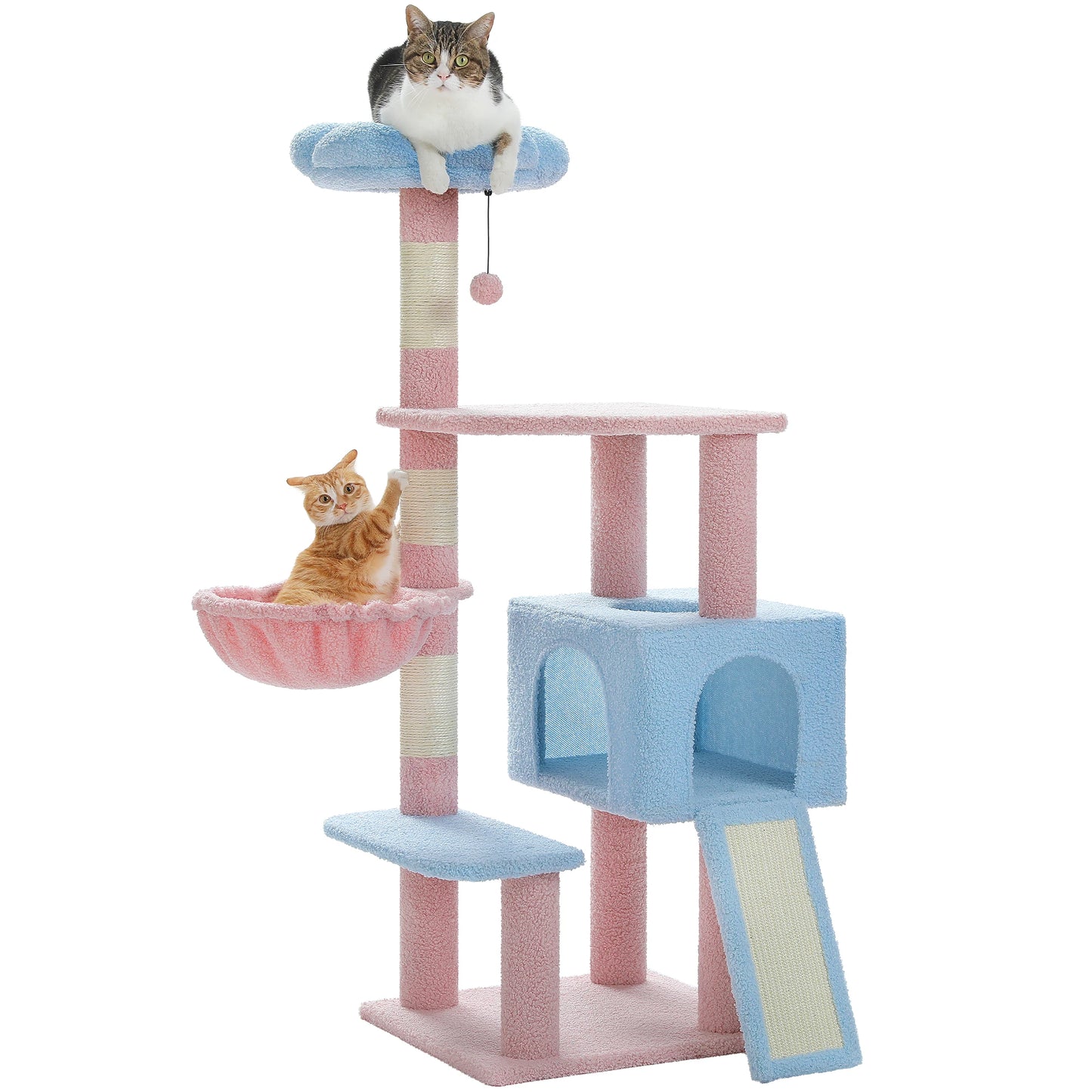 PAWZ Road Flower Cat Tree Multi Level Cat Tower With Sisal Posts