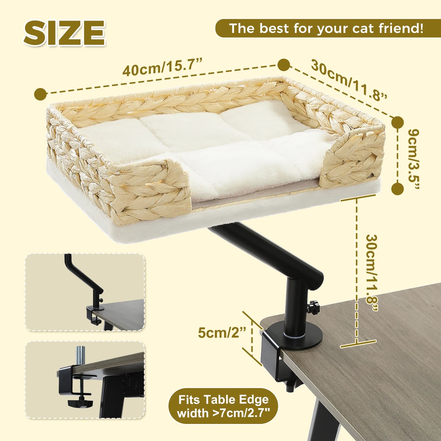 PAWZ Road Cat Desk Bed 360 Rotatable Cat Stand Hammock