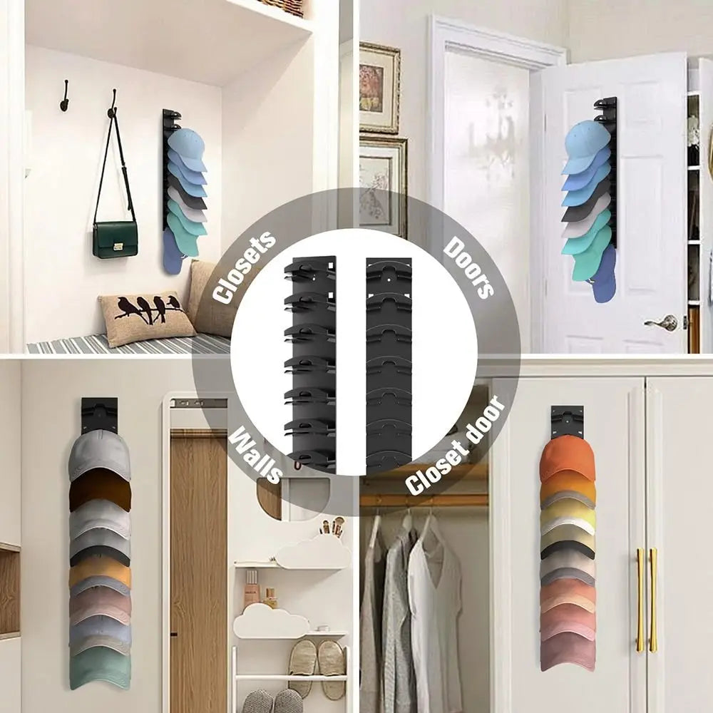 Plastic Hat Rack Space Saving Baseball Cap Storage Organizer