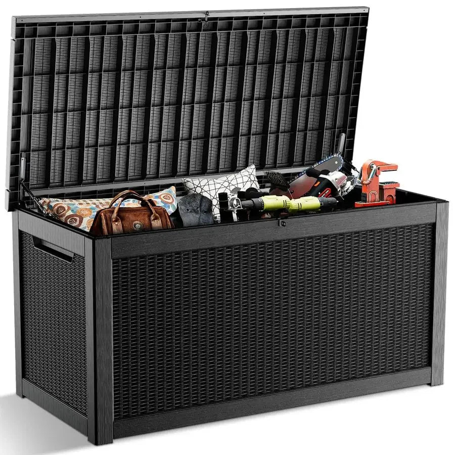 Outdoor Deck Box Lockable Waterproof Storage For Garden Tools And Cushions