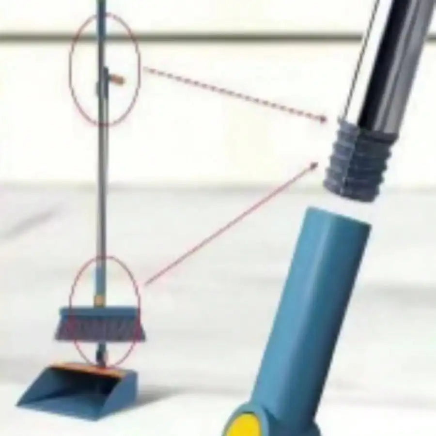 Foldable Broom And Dustpan 3-In-1 Rotatable Cleaning Set