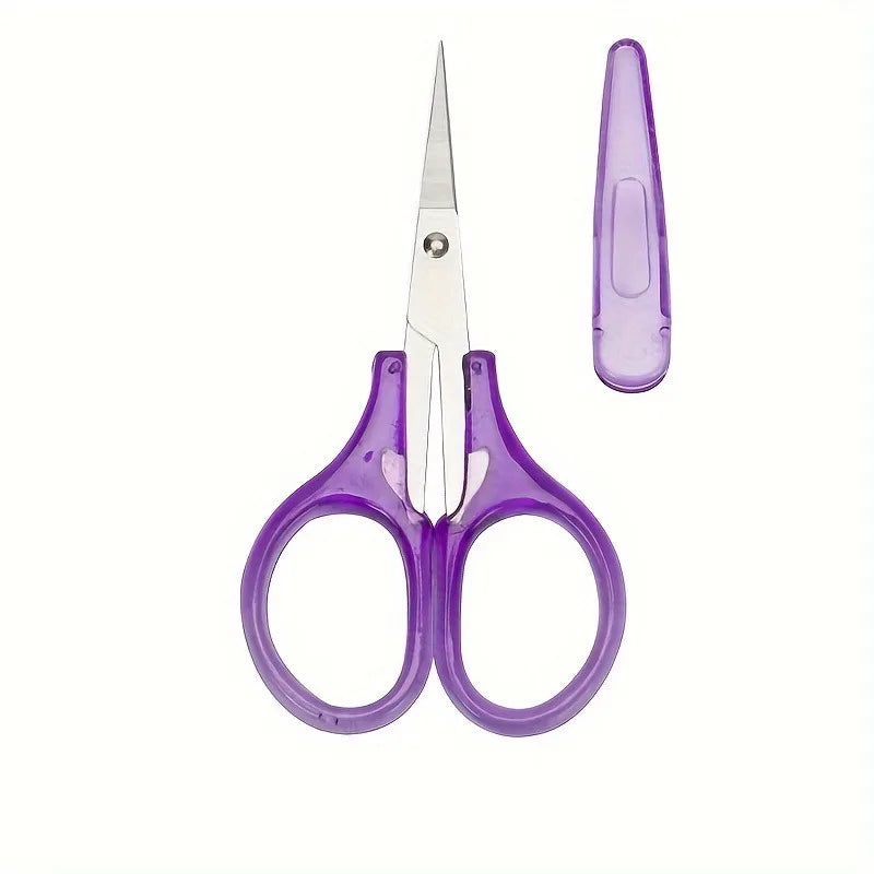 Compact Stainless Steel Precision Craft Scissors With Protective Cap TSA