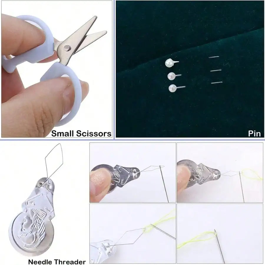 Travel Sewing Kit Portable Repair Pack With Threads Scissors Needles