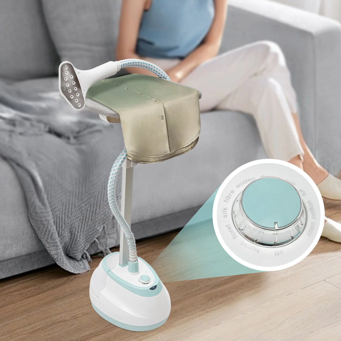 Sweetmile 1350W Standing Steamer With Ironing Board