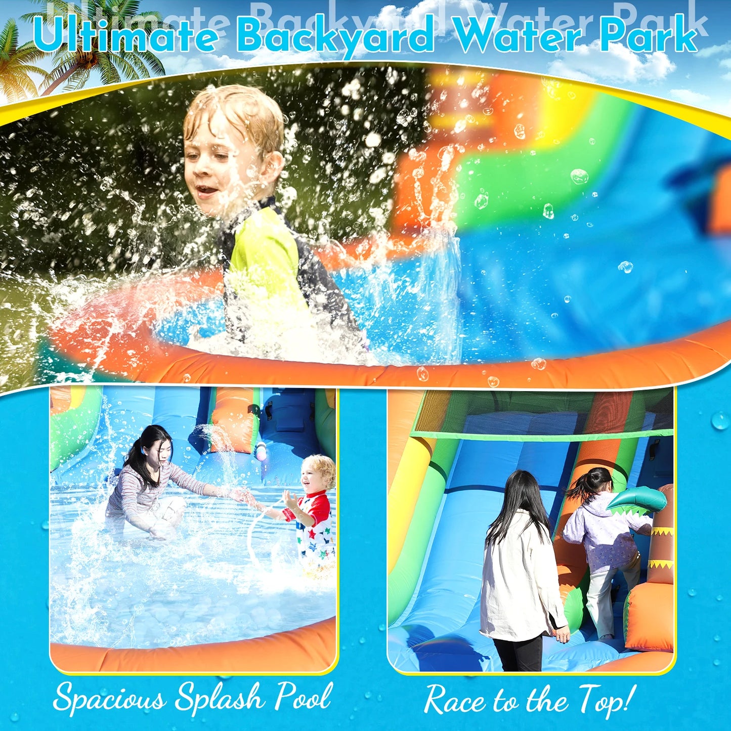 King Inflatable Commercial PVC Water Slide Bounce House With Blower