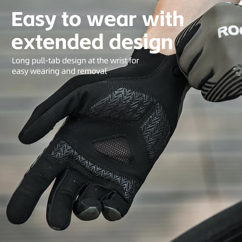ROCKBROS Summer Cycling Gloves Breathable Non Slip Touchscreen Full Finger