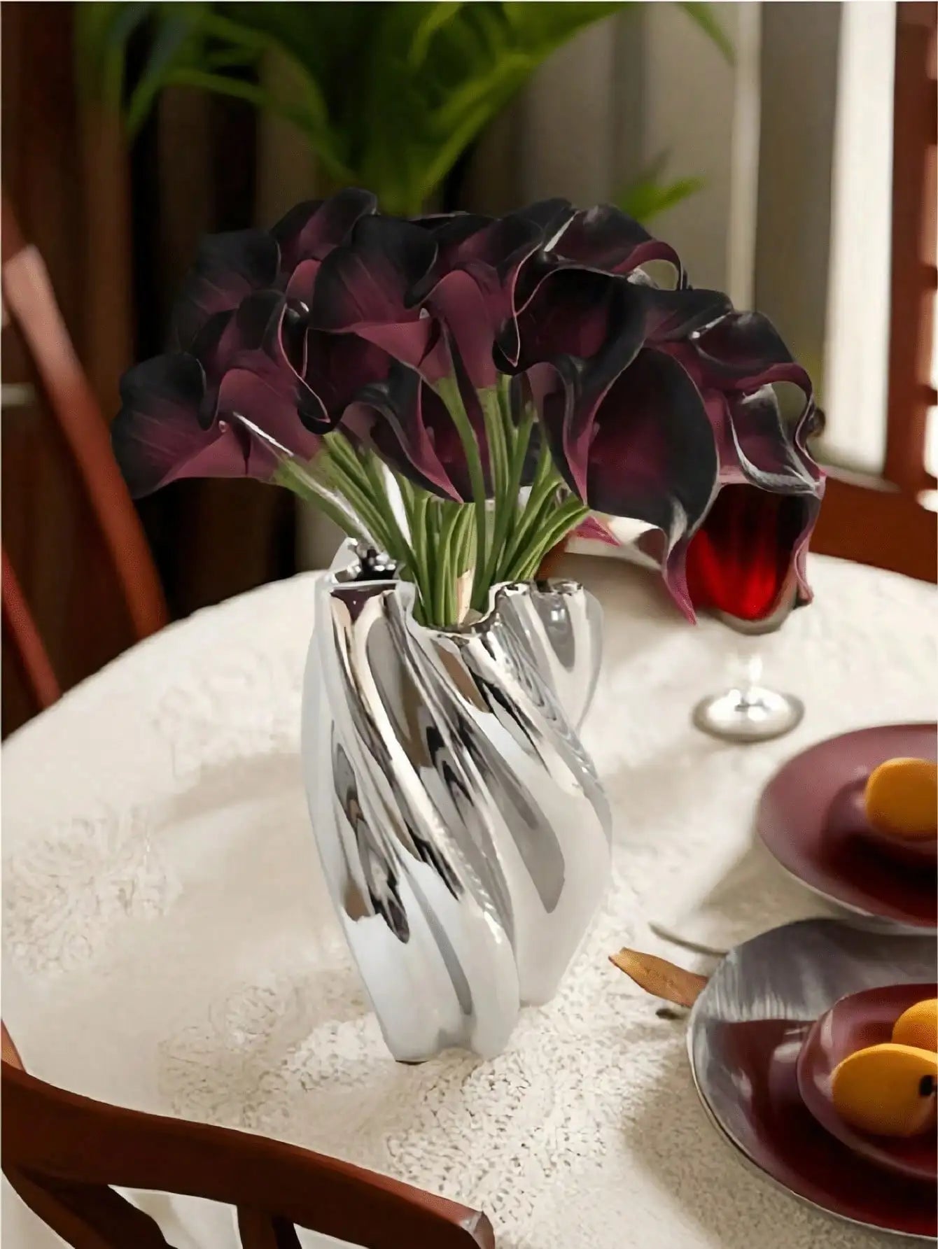 Artificial Calla Lily Bouquet Realistic Polyester Flowers For Wedding Decor