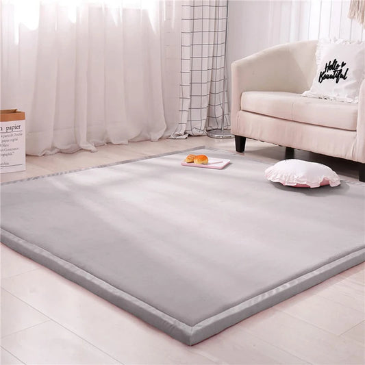 Japanese Tatami Rug Coral Velvet Baby Floor Play Mat for Kids