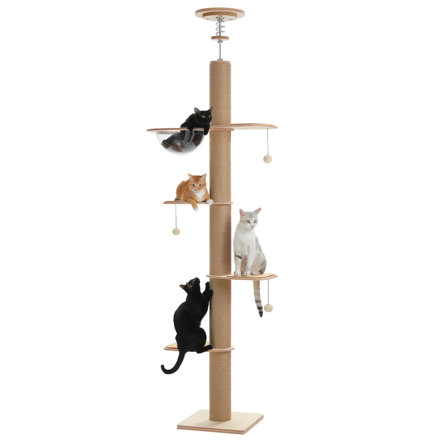PAWZ Road Cat Tree Tower With Adjustable Height Indoor Cats
