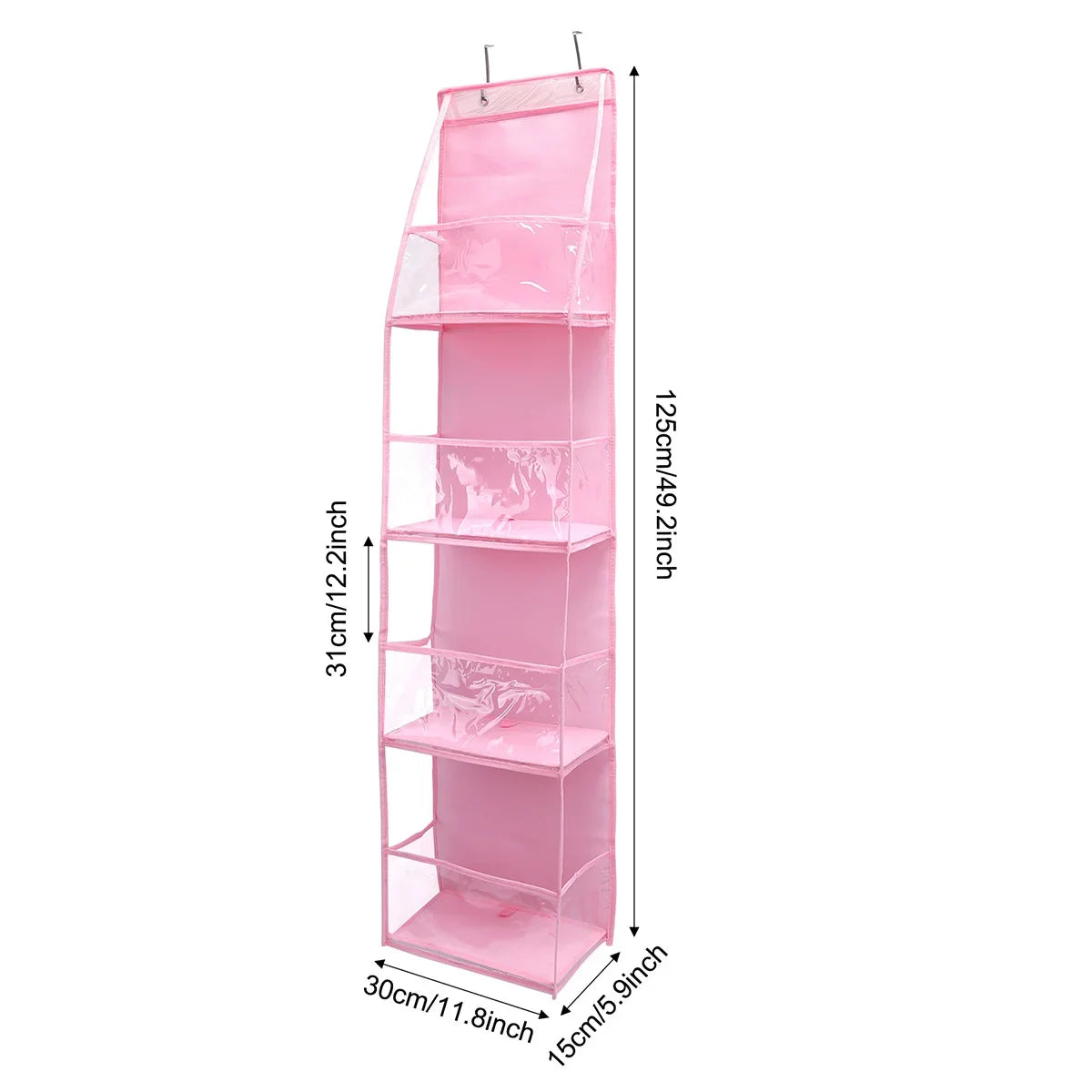 4 Layer Foldable Hanging Storage Bag Behind Door Closet Organizer