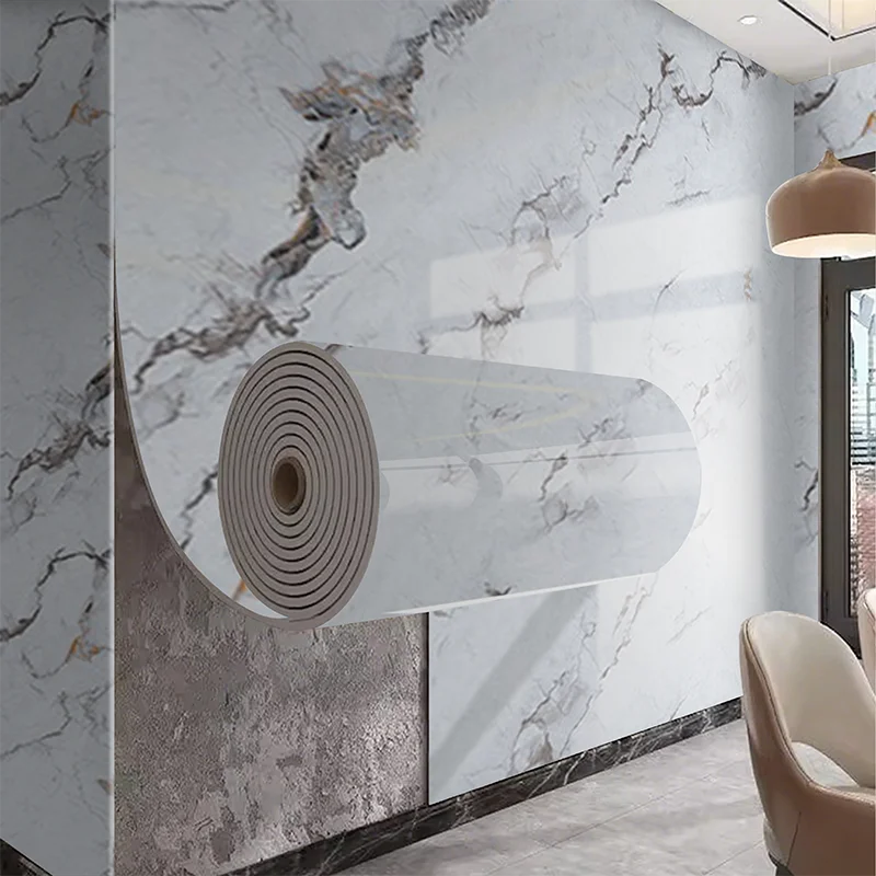 Marble PVC Wall Stickers Self Adhesive Waterproof for Walls