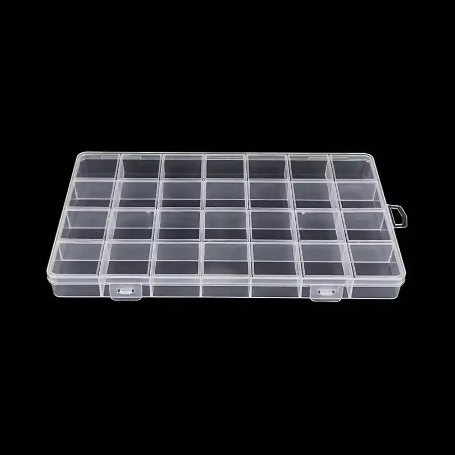 Plastic Jewelry Storage Case 28-Grid With Removable Dividers