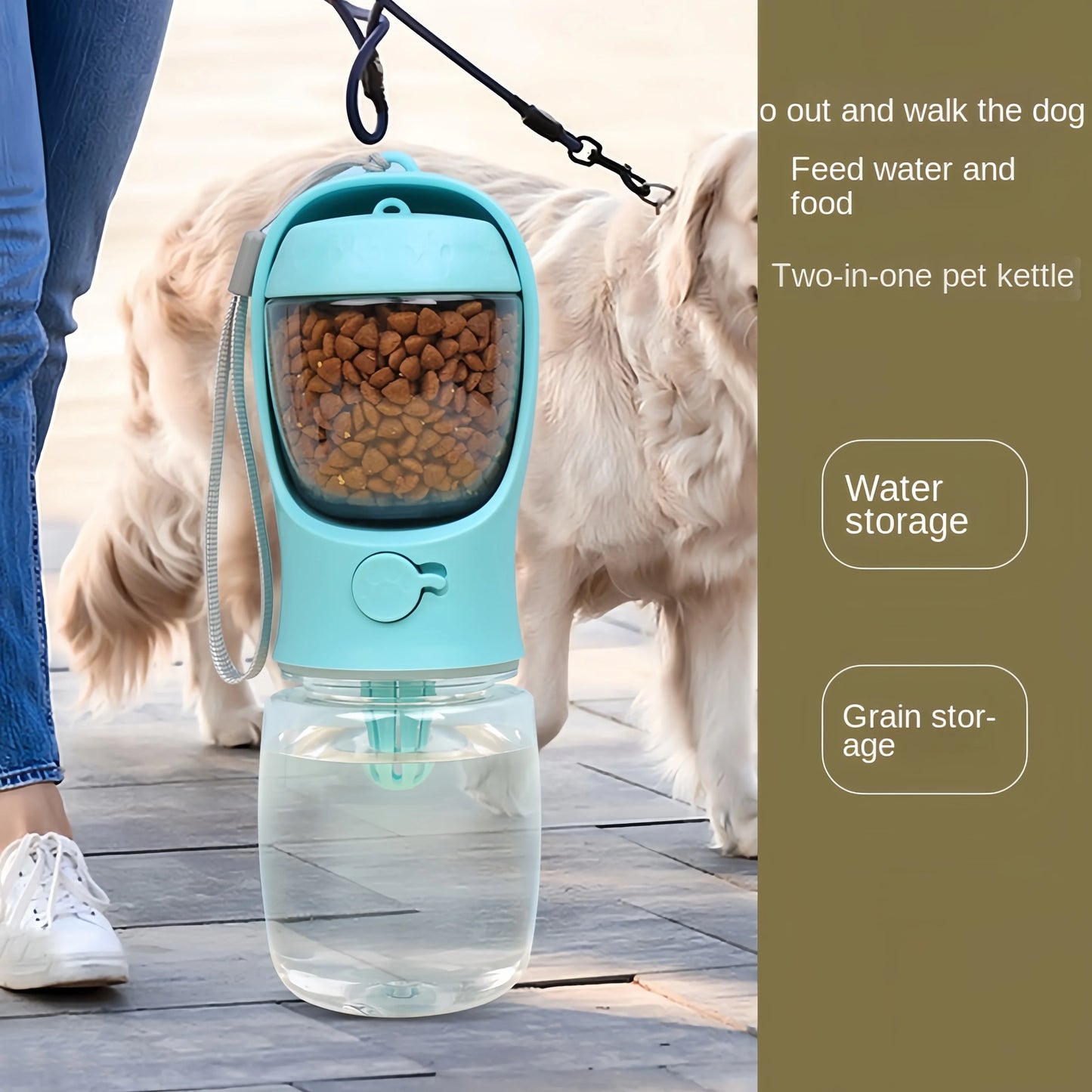 Portable Dog And Cat Water Bottle With Storage