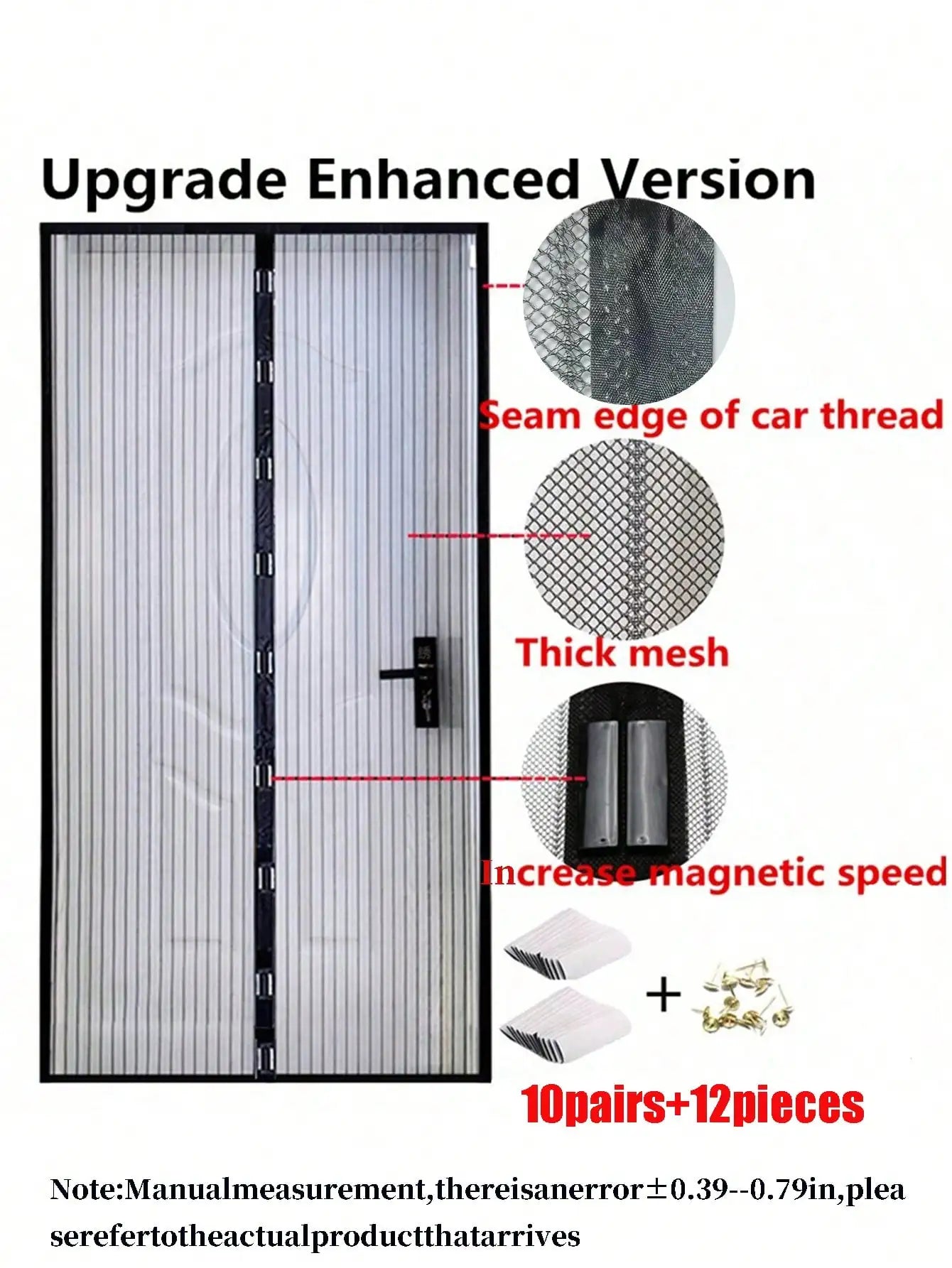 Easy Install Magnetic Door Curtain Auto Closing Mosquito Proof